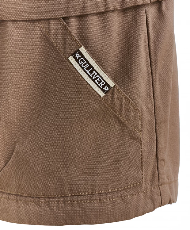 фото Коричневая ветровка с принтом gulliver (110)