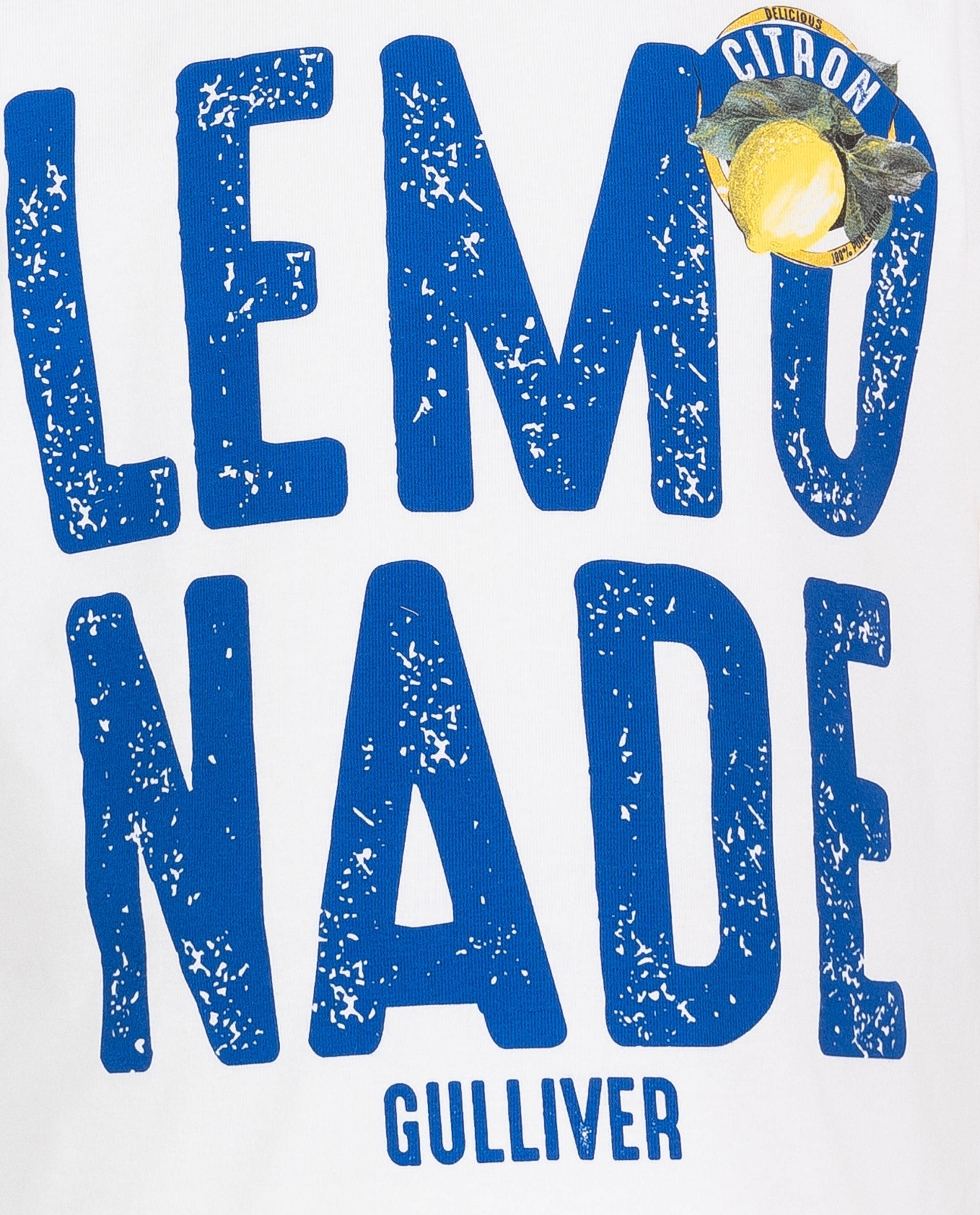 фото Белая футболка с принтом gulliver