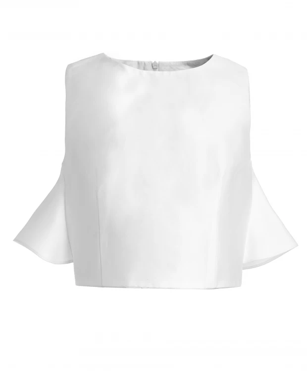 фото Белая блузка с воланом gulliver (146)
