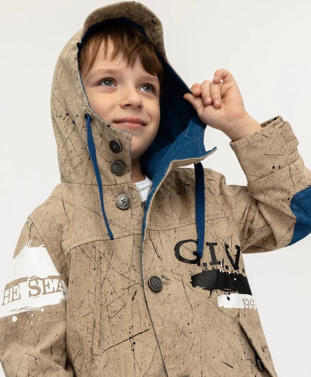 фото Бежевая ветровка gulliver (110)