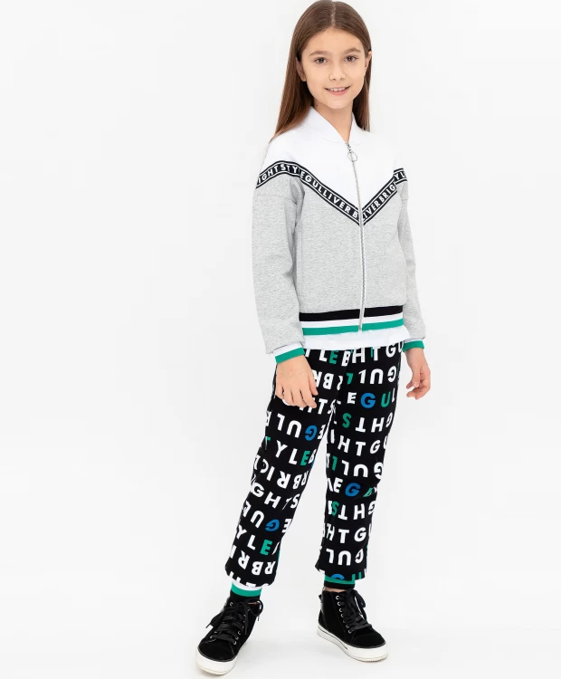 фото Серая толстовка на молнии gulliver (158)