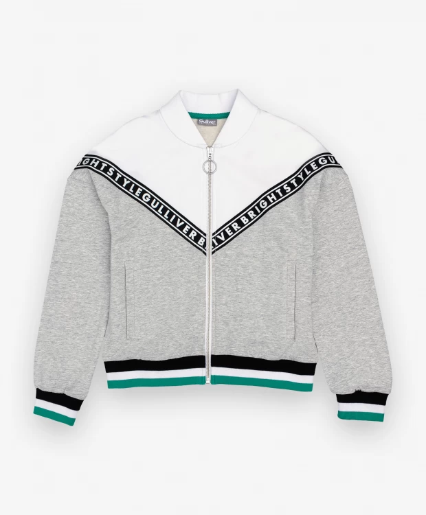 фото Серая толстовка на молнии gulliver (158)