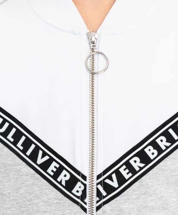 фото Серая толстовка на молнии gulliver (158)