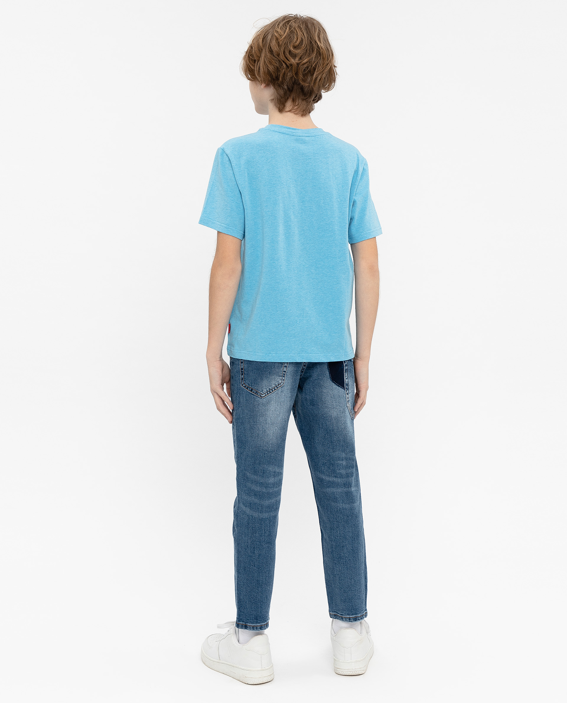 фото Голубая футболка с принтом gulliver