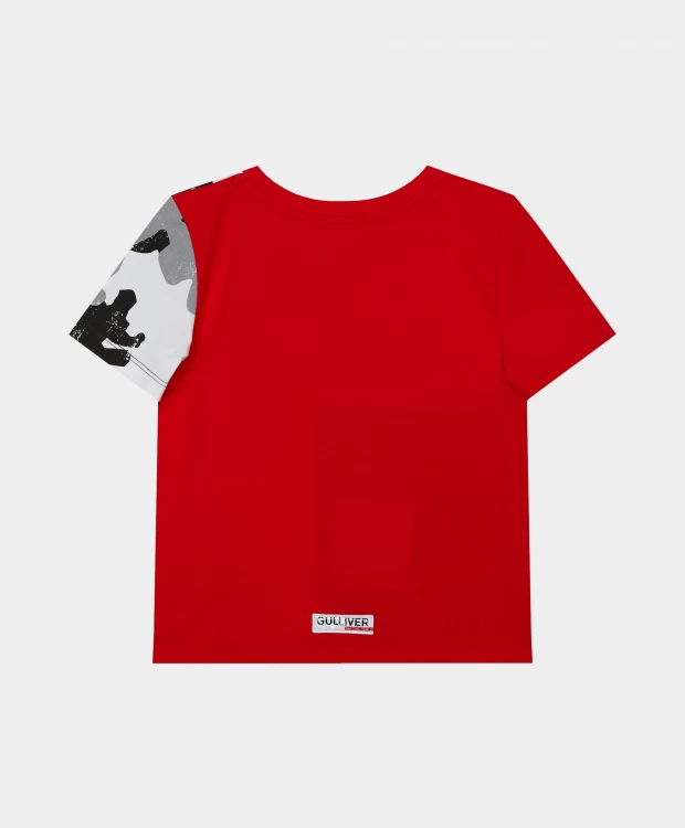 фото Футболка составная с принтом gulliver (116)