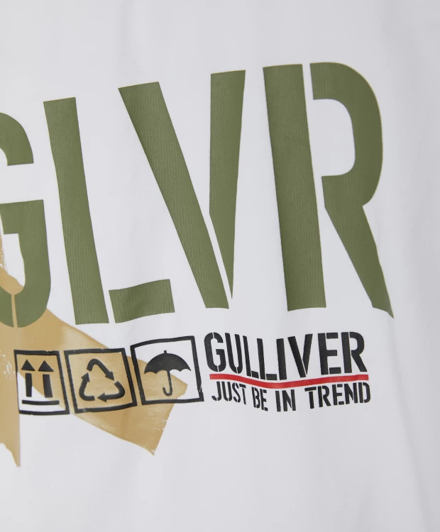 фото Майка белая с принтом gulliver (140)