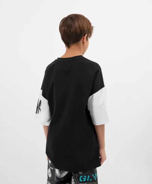 фото Футболка свободной формы с заниженной линией спинки и спущенным плечом gulliver (134)