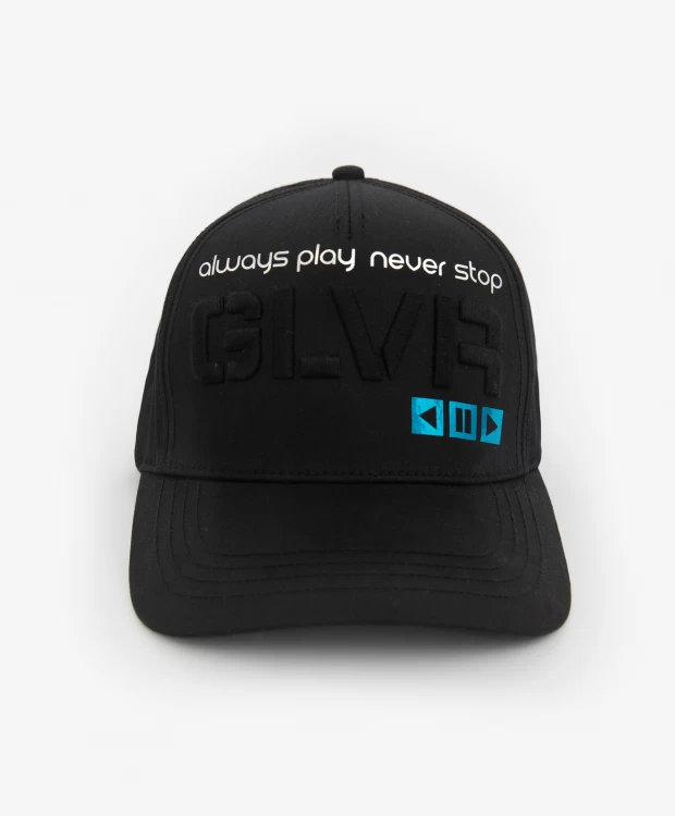 фото Бейсболка с декором черная gulliver (56-58)