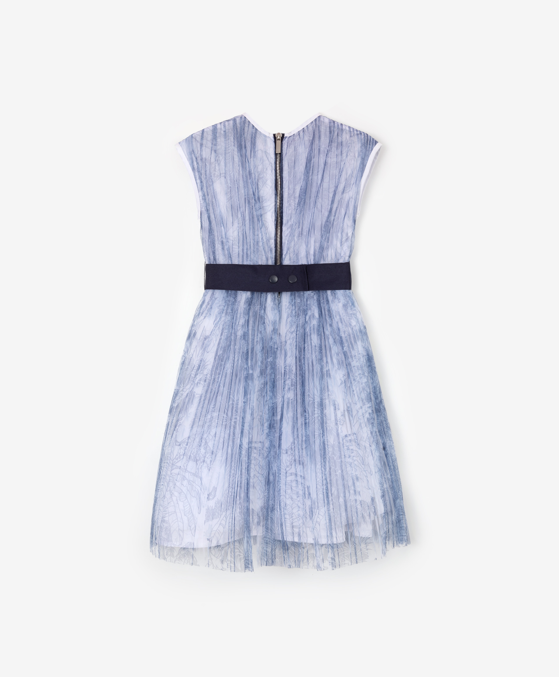 фото Платье из принтованной сетки белое gulliver