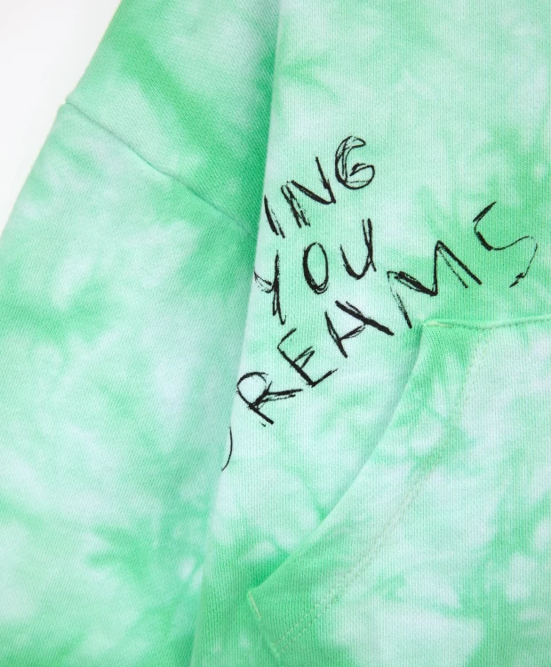 фото Толстовка укороченная с капюшоном на молнии зеленая gulliver (104)