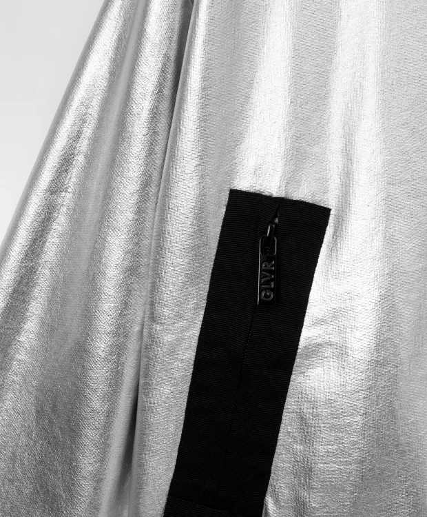 фото Толстовка на молнии с капюшоном серебристая gulliver (170)