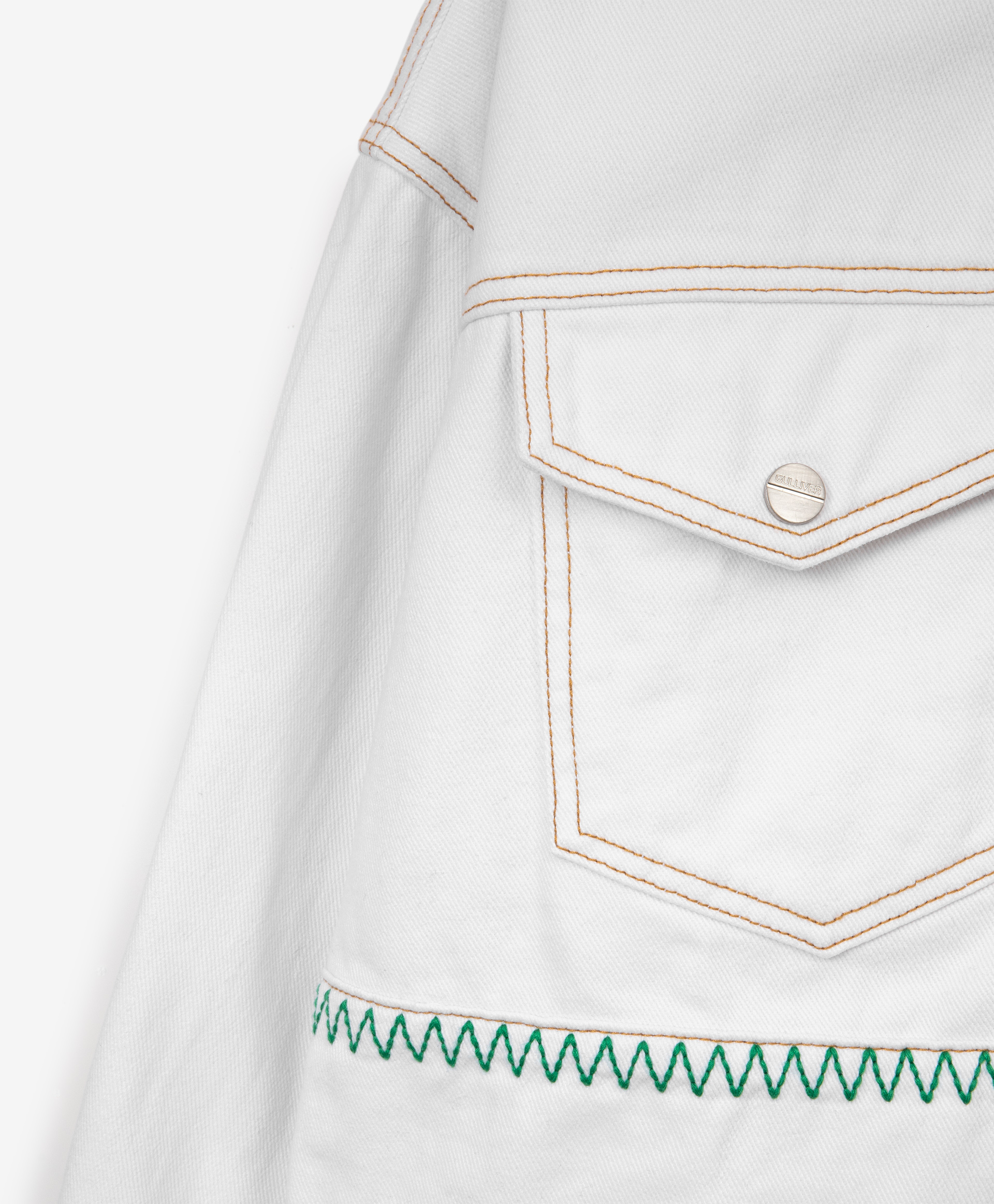 фото Куртка джинсовая белая gulliver