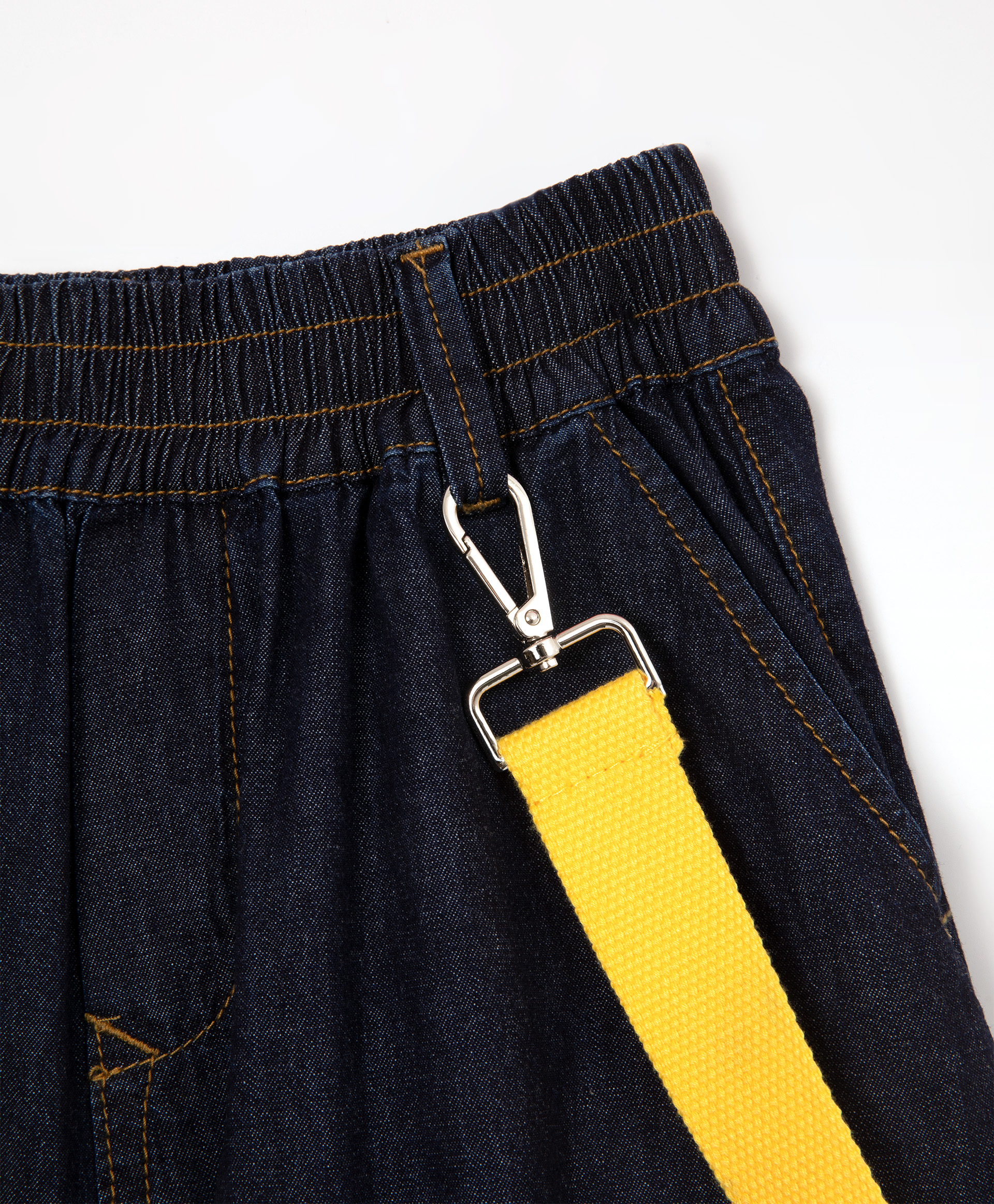 фото Шорты из тонкого денима с декором из тесьмы синие gulliver