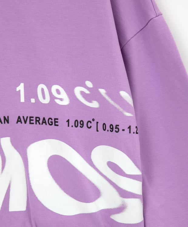 фото Толстовка-бомбер оверсайз сиреневая gulliver (152)