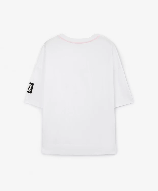 фото Футболка свободной объемной формы с лаконичным декором gulliver (146)