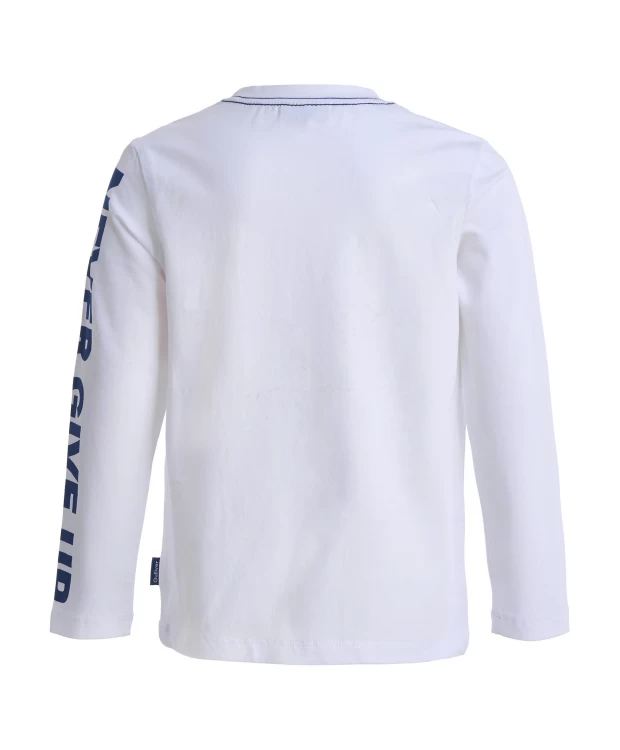 фото Белая футболка с длинным рукавом gulliver (98)