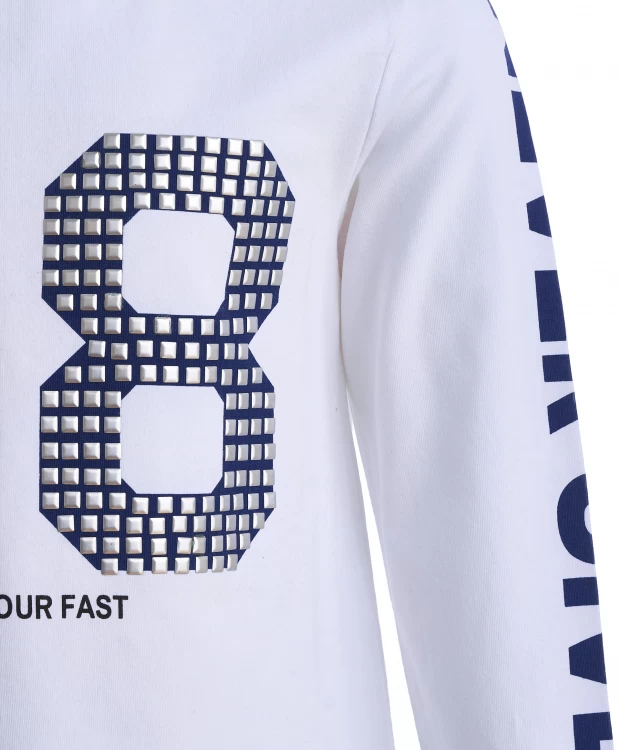 фото Белая футболка с длинным рукавом gulliver (98)