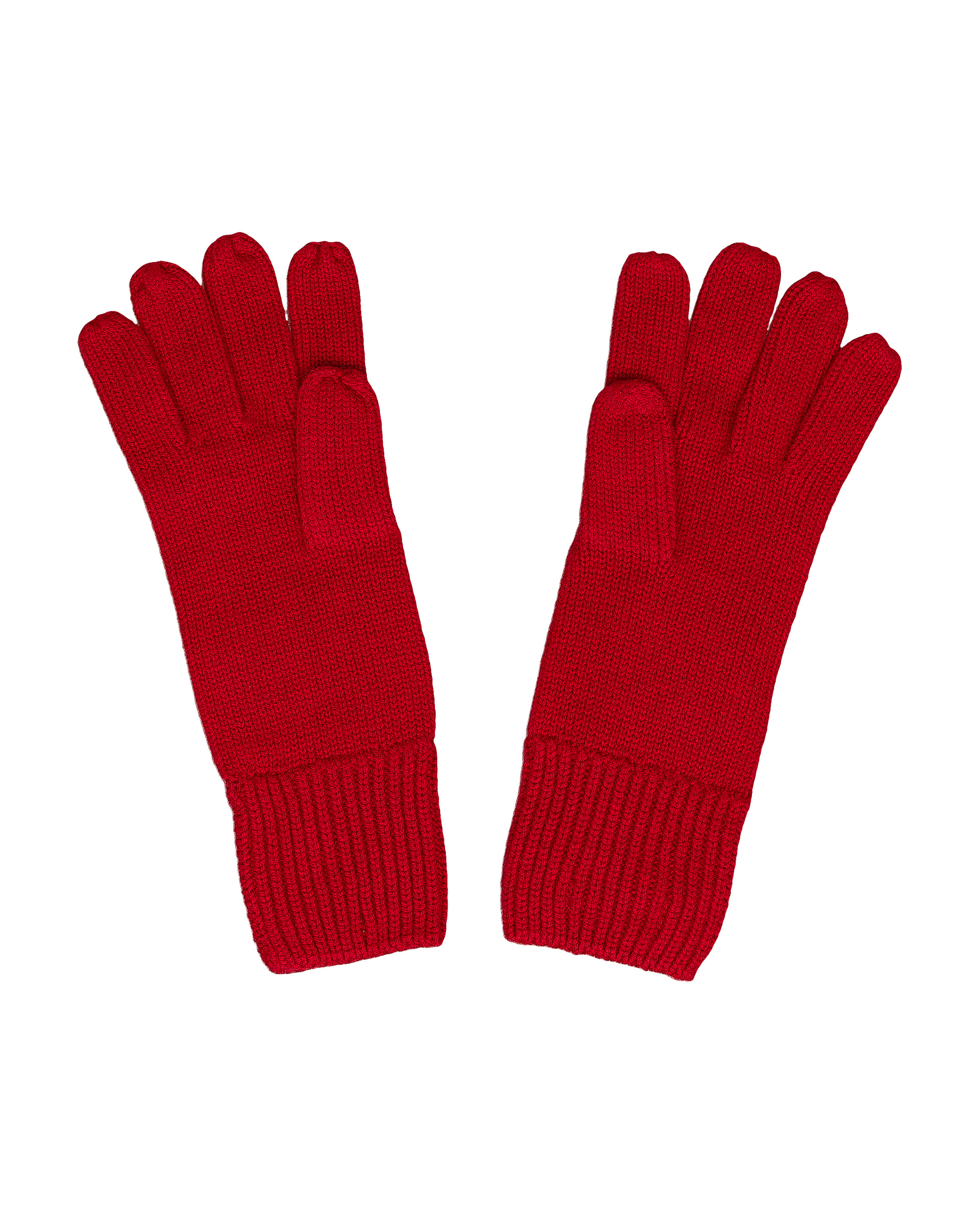 фото Красные вязаные перчатки gulliver