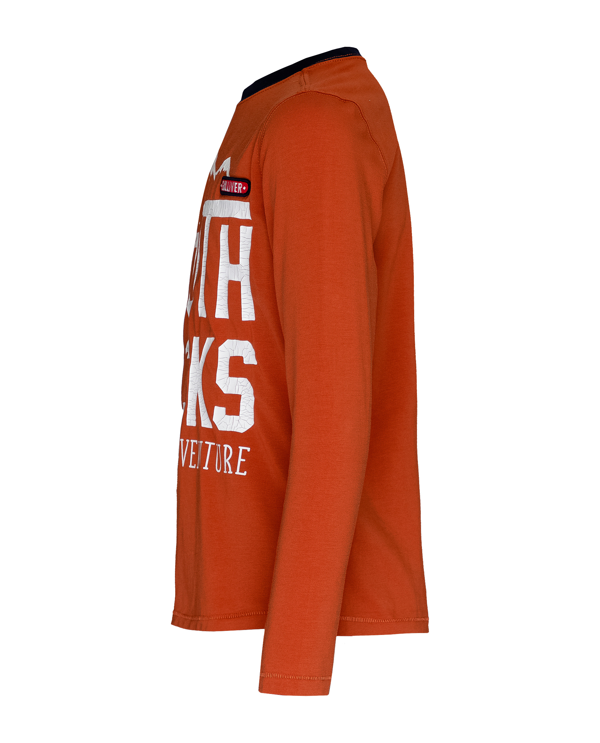 фото Оранжевая футболка с длинным рукавом gulliver