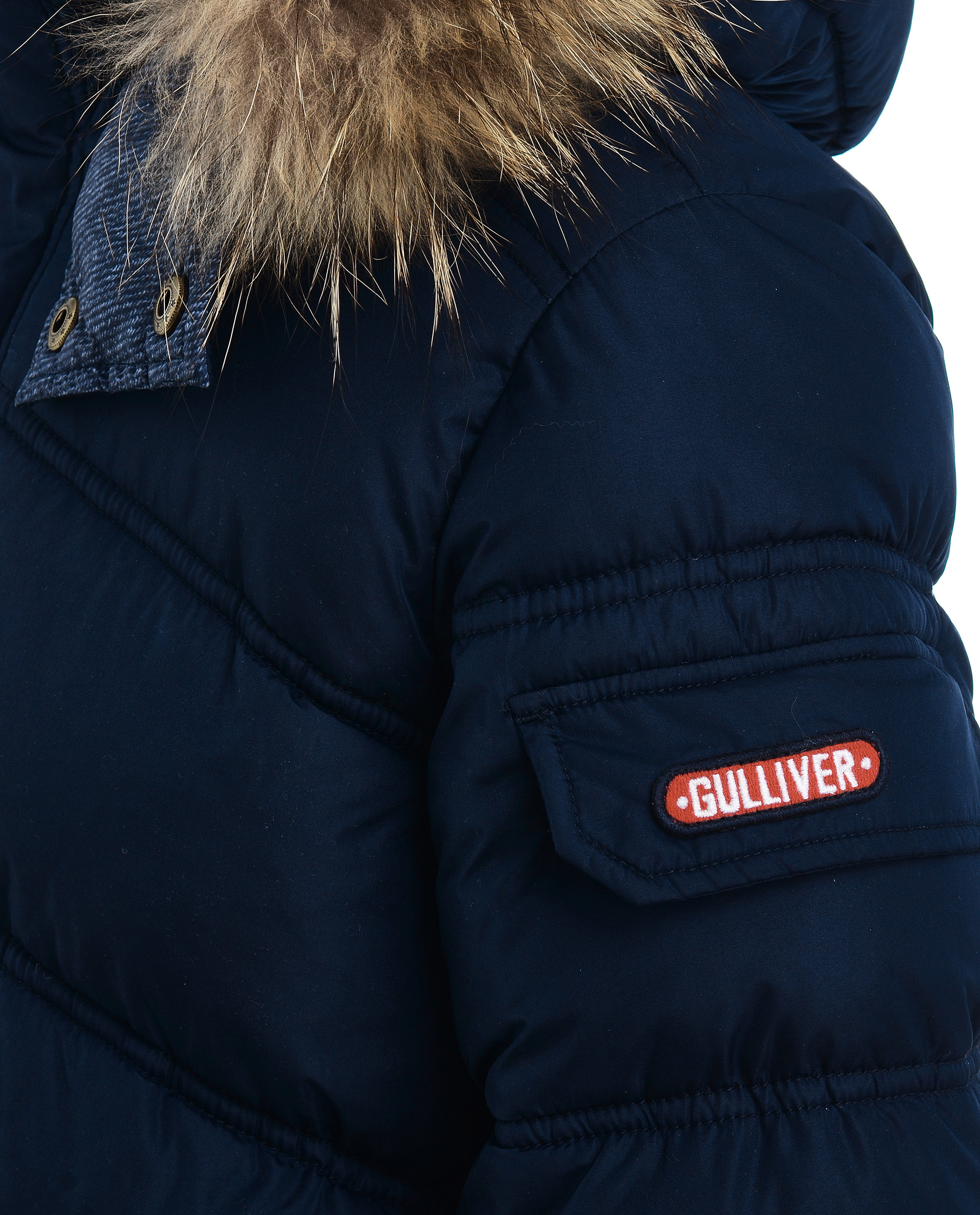 фото Синяя зимняя куртка gulliver