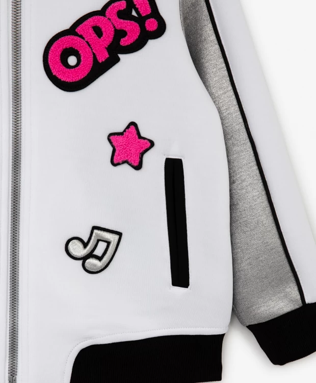 фото Толстовка-бомбер с принтом в стиле колорблок gulliver (104)