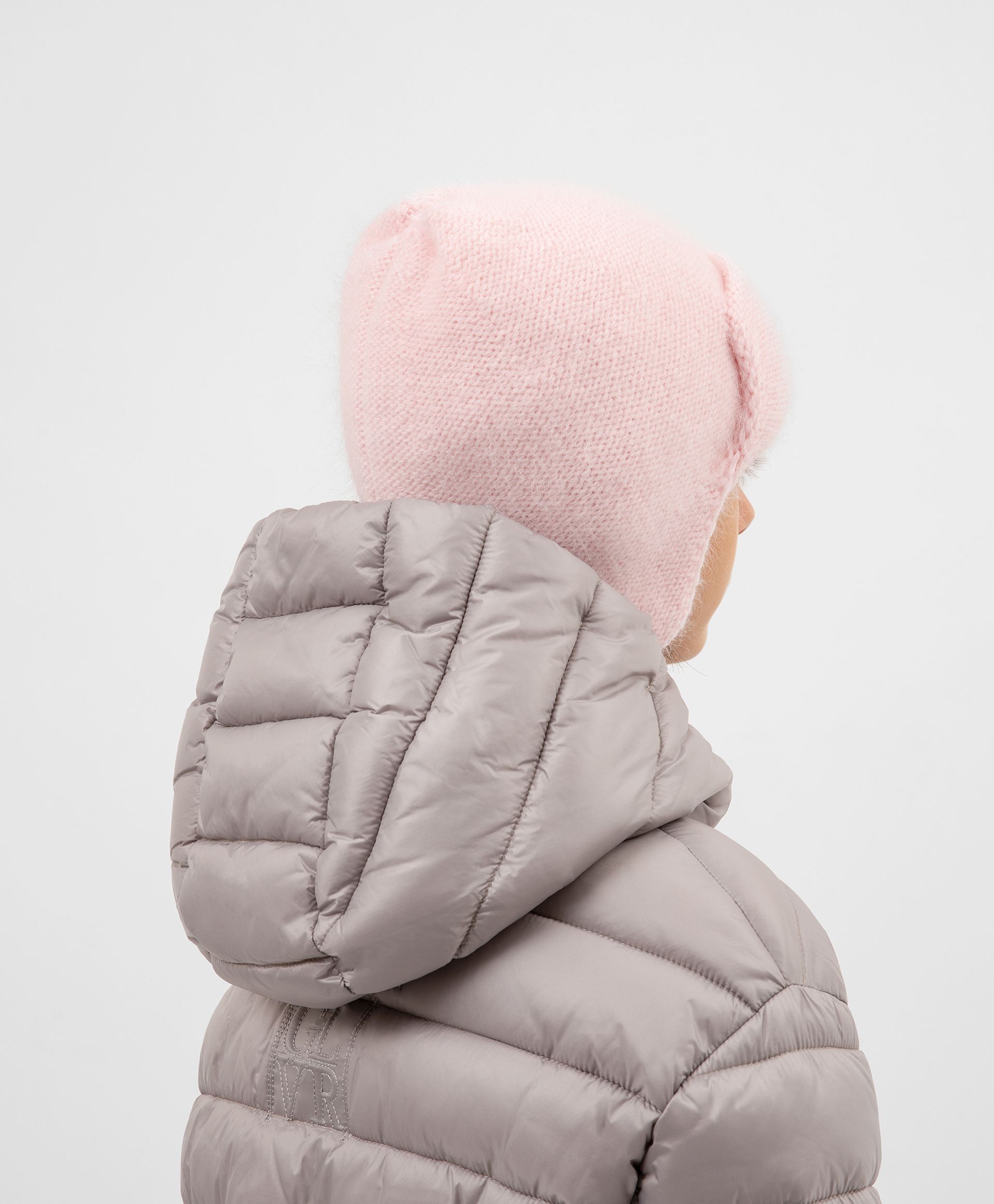 фото Шапка вязаная розовая gulliver