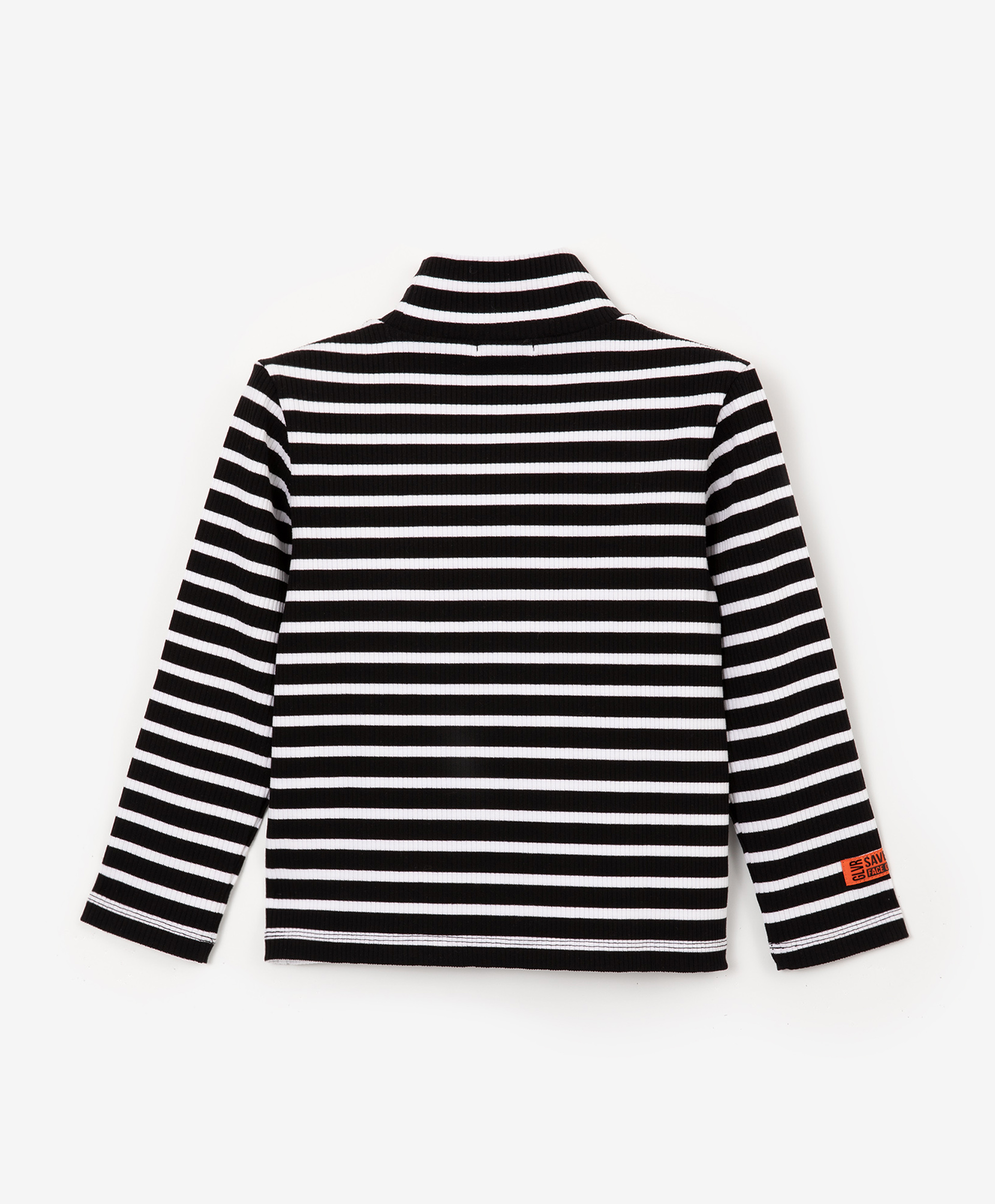 фото Водолазка из полосатого трикотажа в мелкий рубчик gulliver