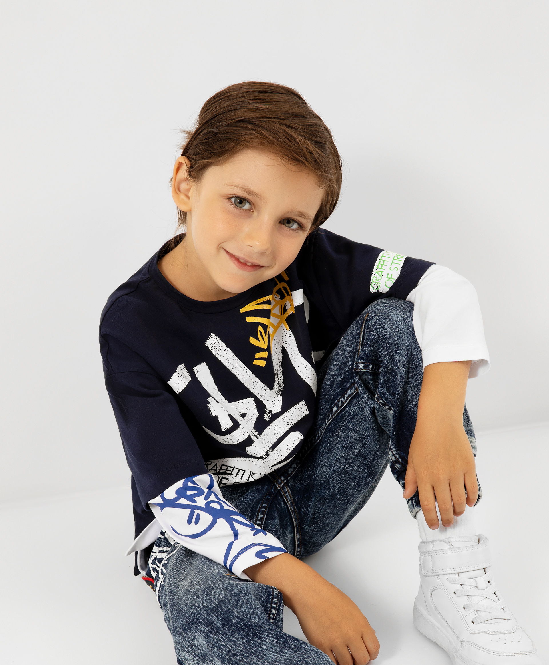 Футболка с имитацией многослойности синяя Gulliver, Синий, 22206BMC1210
Футболка с имитацией многослойности синяя Gulliver, Синий, 22206BMC1210