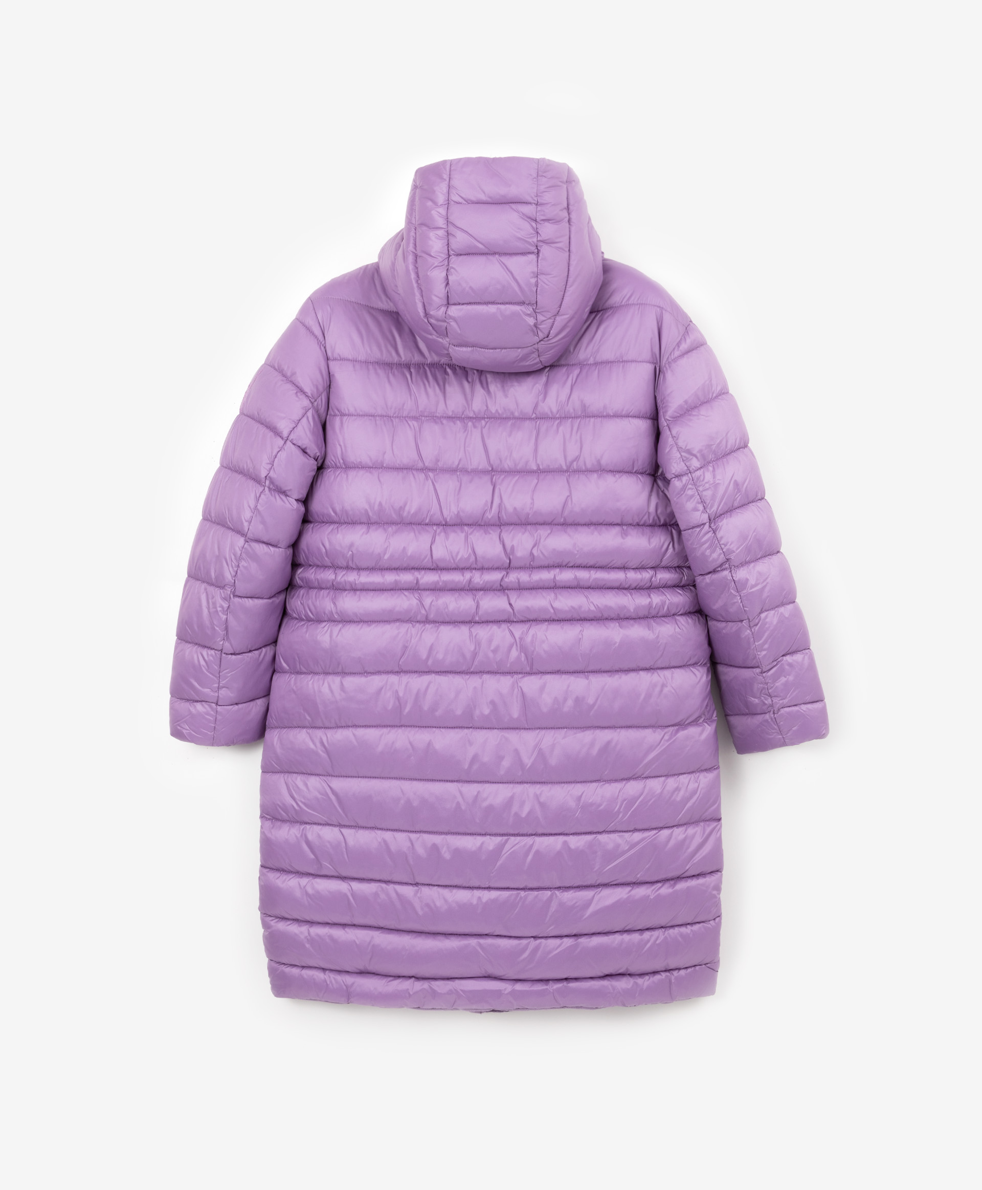 фото Пальто демисезонное из плащовки с мокрым блеском фиолетовое gulliver