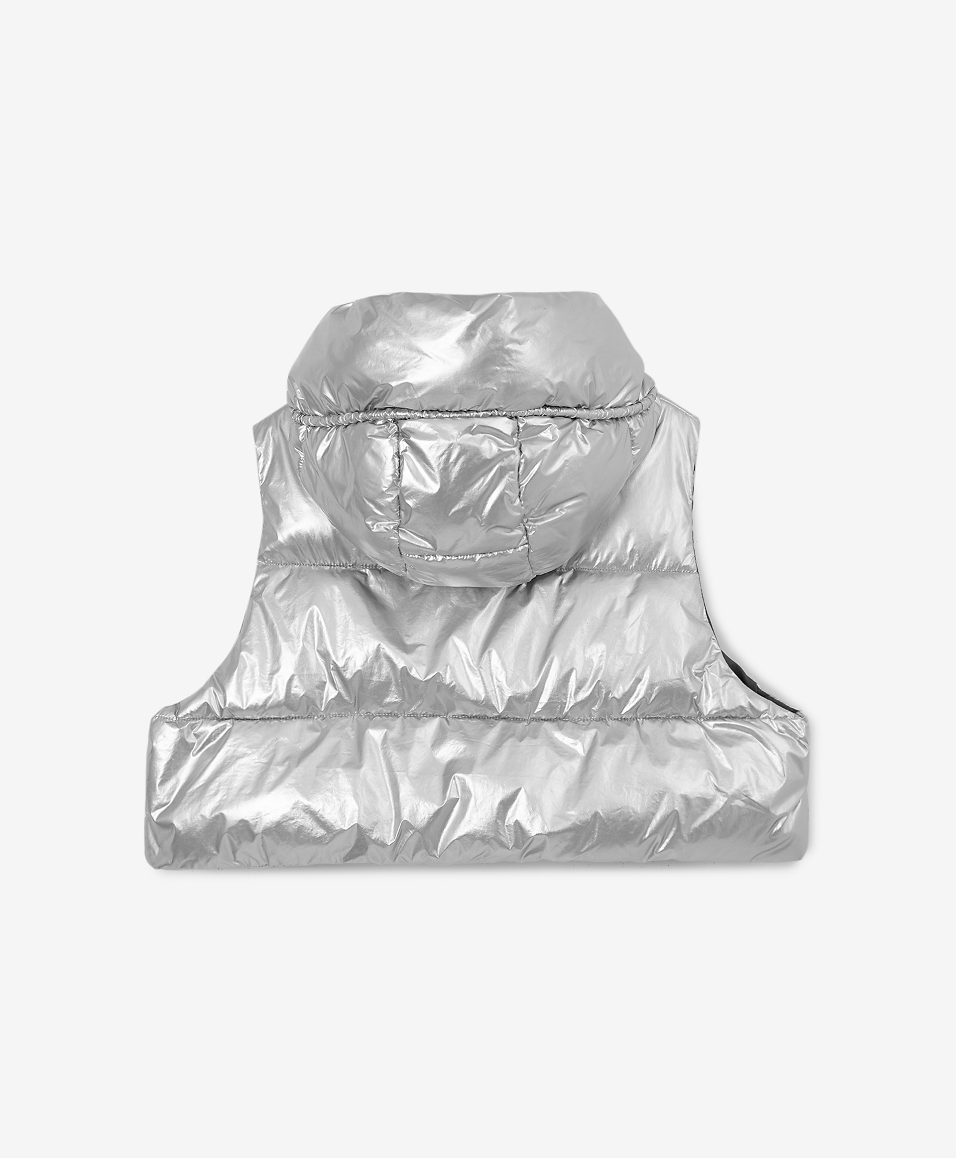 фото Жилет из сияющей серебристой плащовки gulliver