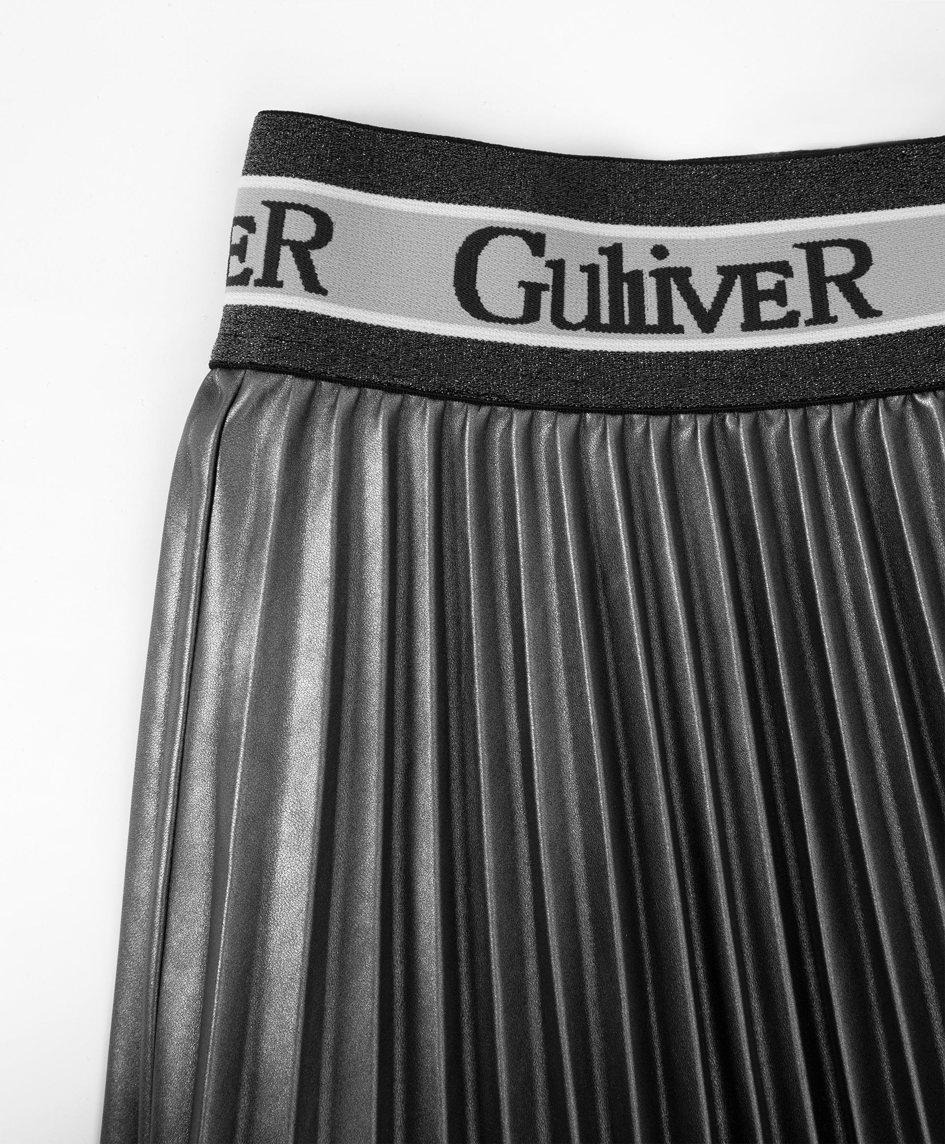 фото Юбка из эко кожи цвета металлик gulliver