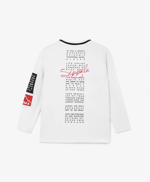 фото Футболка с длинным рукавом белая gulliver (140)