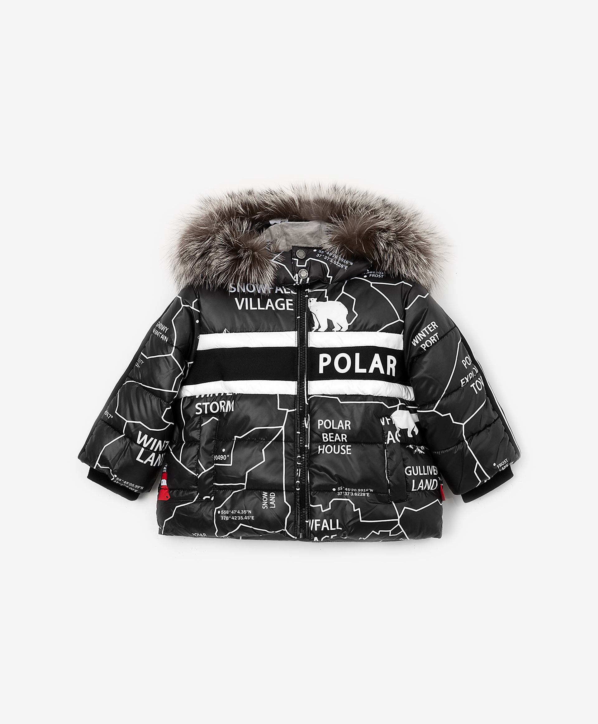 фото Куртка зимняя стеганая черная gulliver