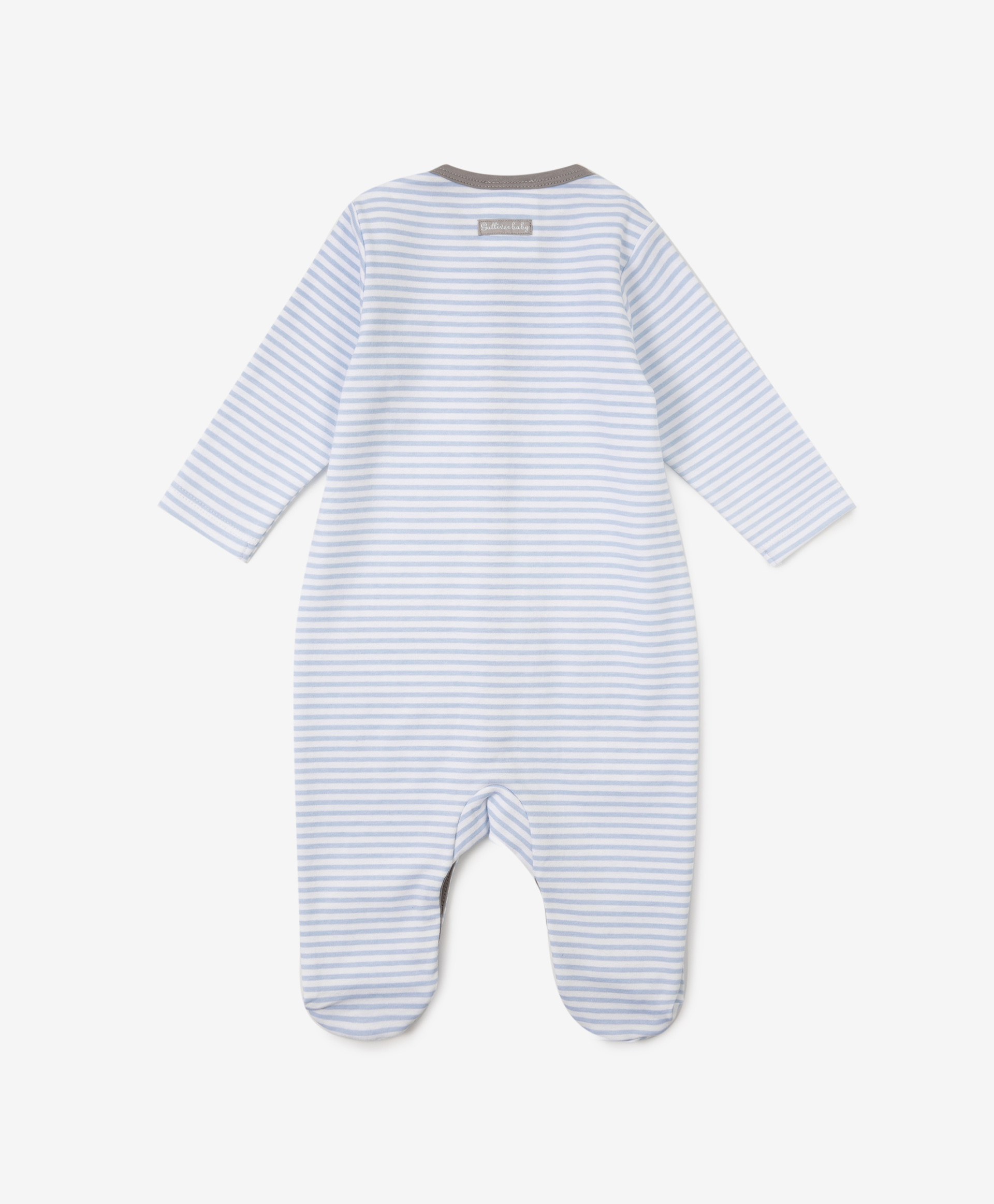 фото Комплект из 2х комбинезонов с закрытыми ножками голубой с принтом gulliver