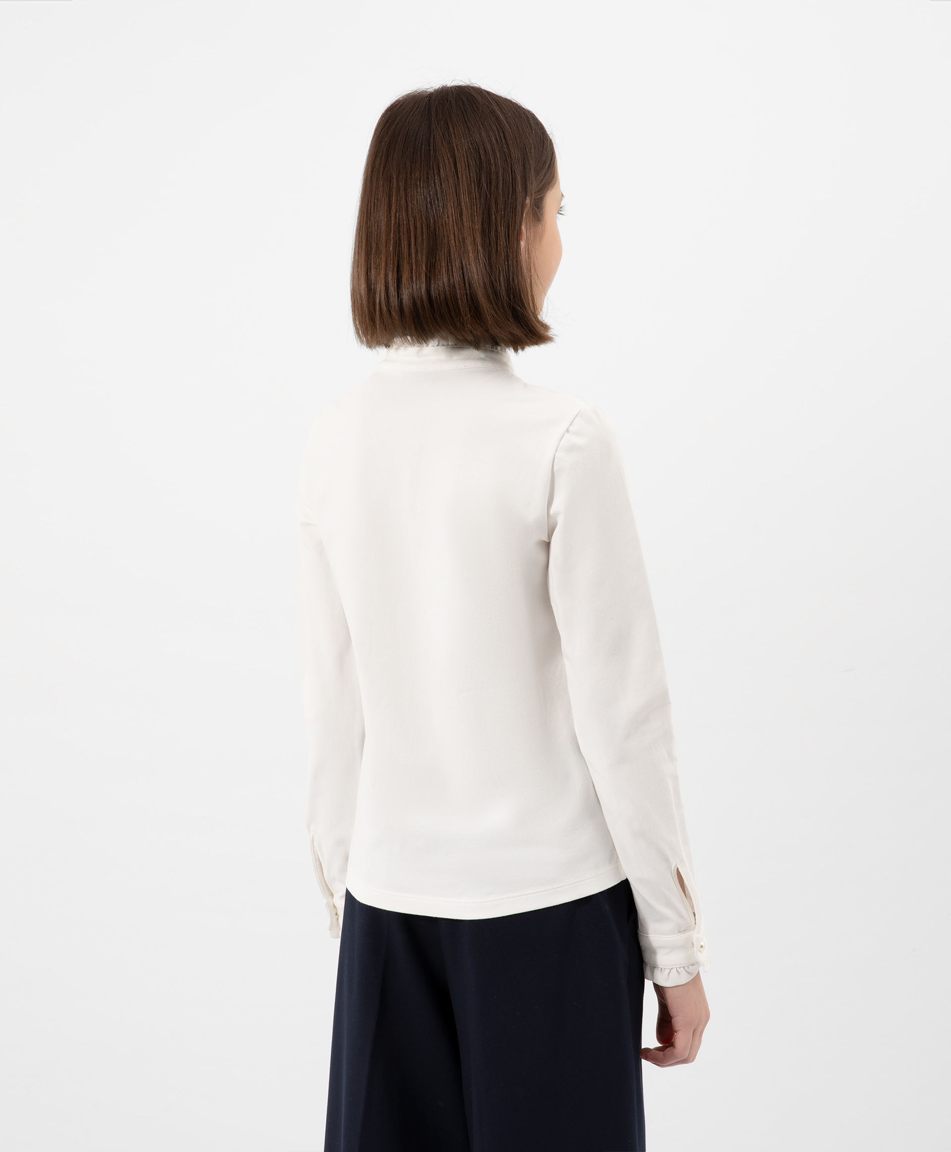 Блузка с рюшами из шифона и кружева молочного цвета Gulliver, Белый, 222GSGC1202
Блузка с рюшами из шифона и кружева молочного цвета Gulliver, Белый, 222GSGC1202