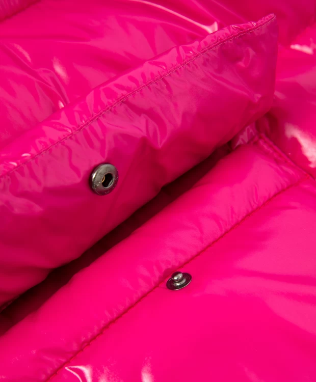 фото Пальто зимнее с капюшоном розовое gulliver (116)