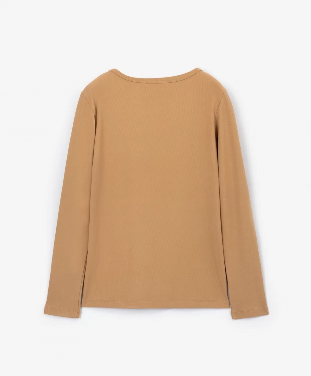 фото Футболка с длинным рукавом бежевая glvr (xl)