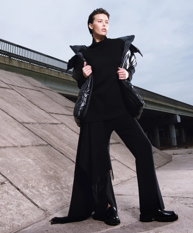 фото Жилет оверсайз черный glvr (l)