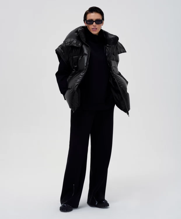 фото Жилет оверсайз черный glvr (l)