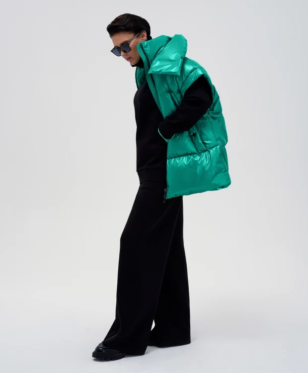 фото Жилет оверсайз зеленый glvr (m)