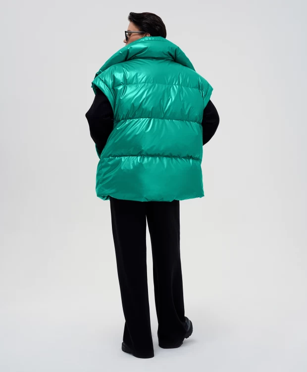 фото Жилет оверсайз зеленый glvr (m)