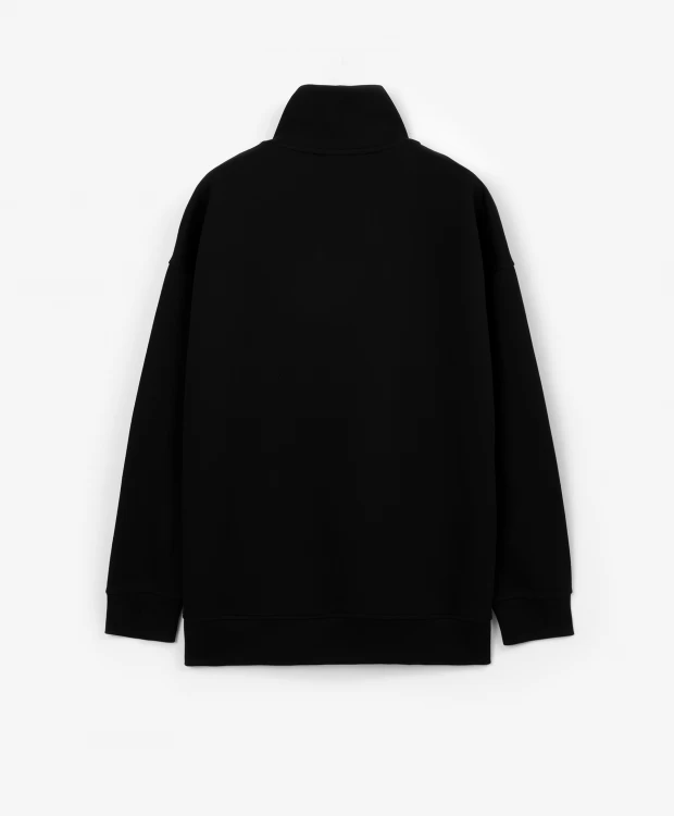 фото Толстовка из экокожи черная glvr (l)