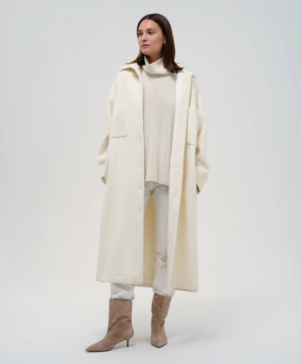 фото Пальто оверсайз молочного цвета glvr (l)