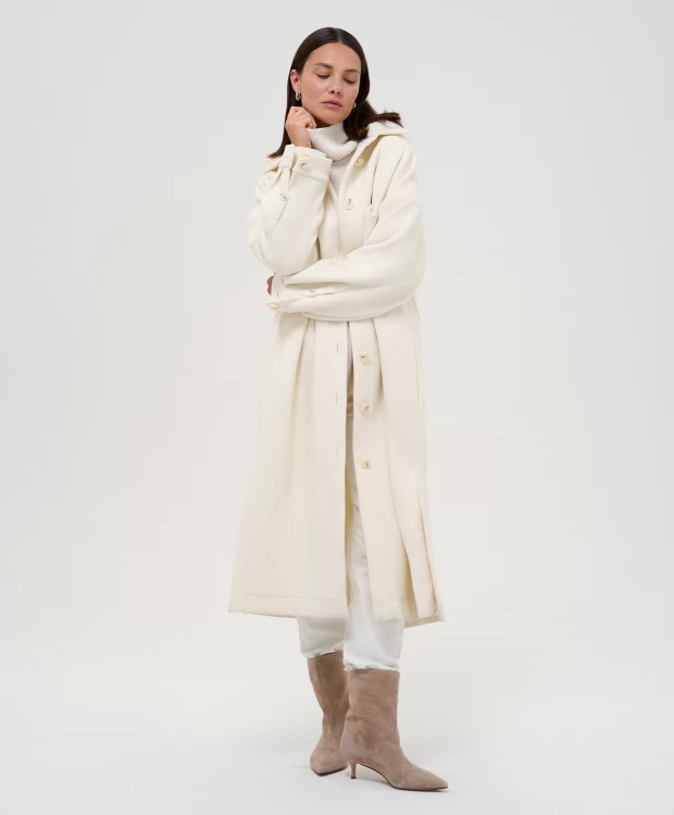 фото Пальто оверсайз молочного цвета glvr (l)