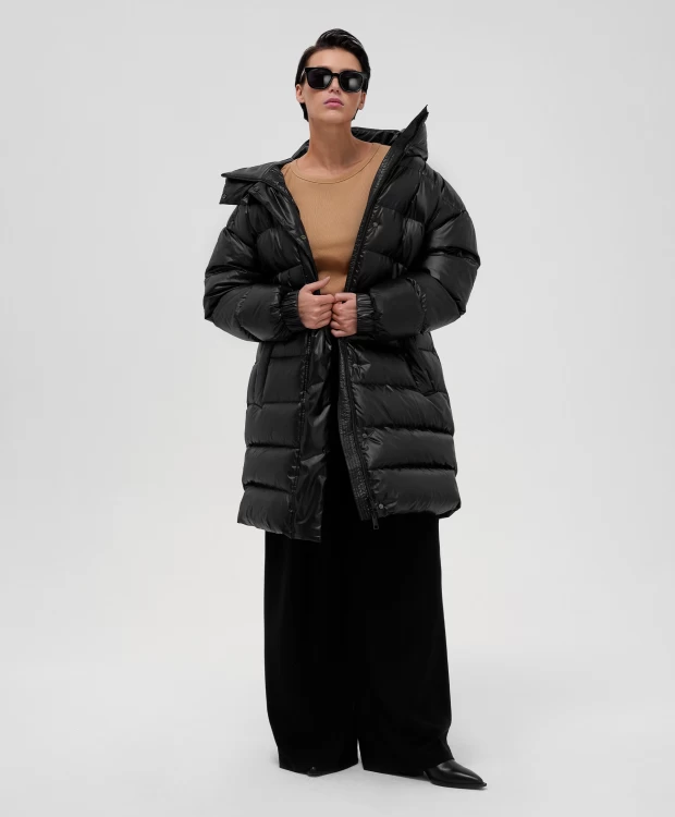 фото Пальто оверсайз на натуральном пуху зимнее glvr (m)