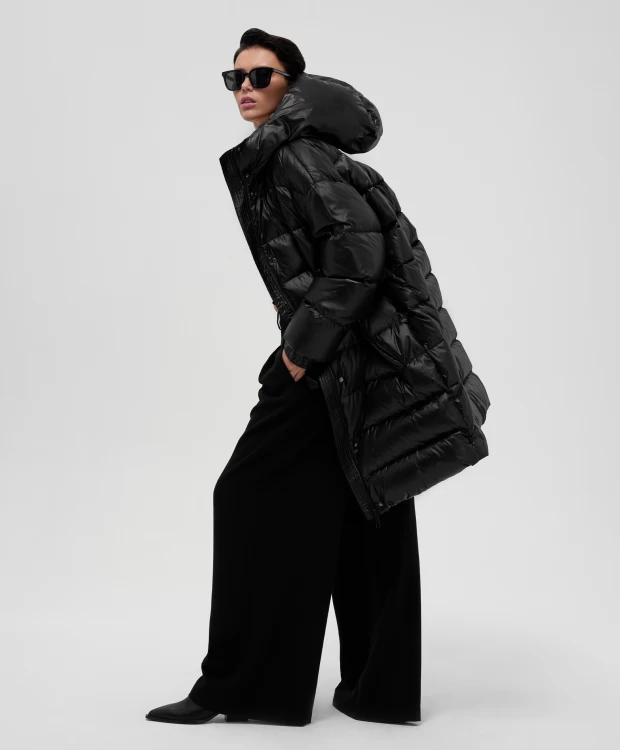 фото Пальто оверсайз на натуральном пуху зимнее glvr (m)