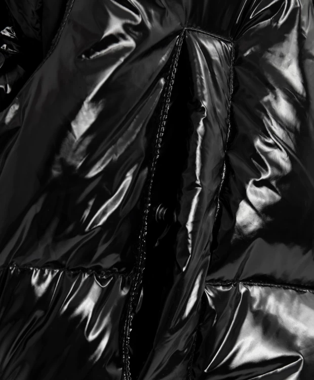 фото Жилет оверсайз на натуральном пуху черный glvr (xl)