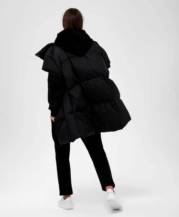 фото Жилет оверсайз удлиненный черный glvr (one size)