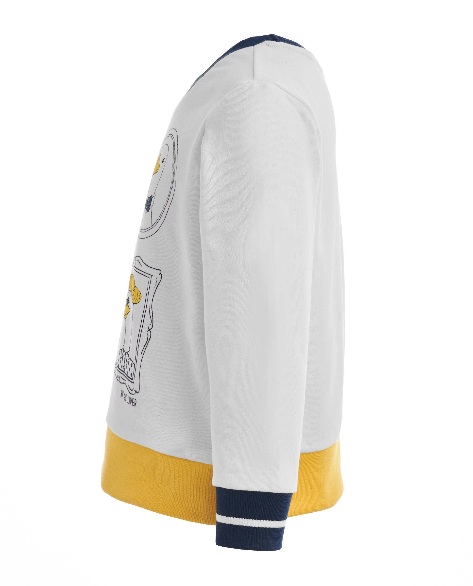 фото Белая толстовка из футера gulliver