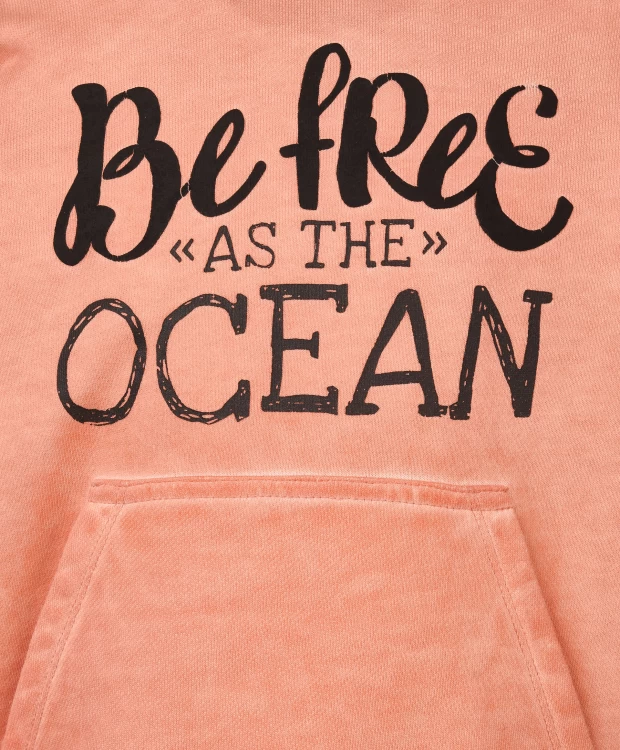 фото Оранжевая толстовка из футера gulliver (122)